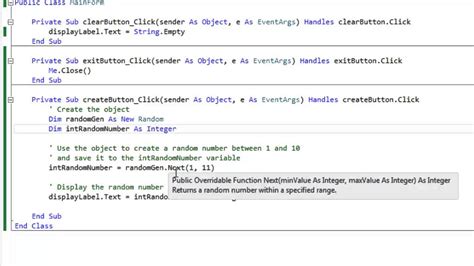 visual basic random number generator.